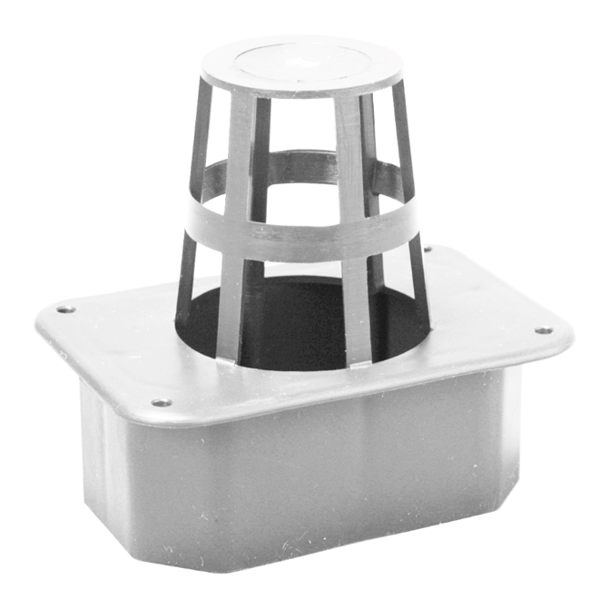 Vinyl Gutter Outlet 2" x 3" u White
