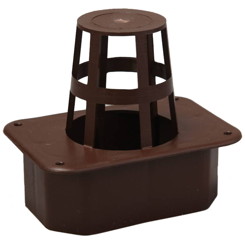 Vinyl Gutter Outlet 2" x 3" u Brown