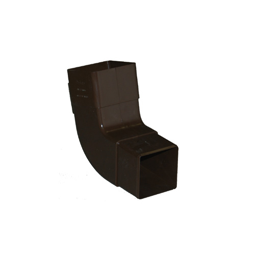 "K-Snap" Vinyl Ribbed Square Elbow 2 1/2" - Brown