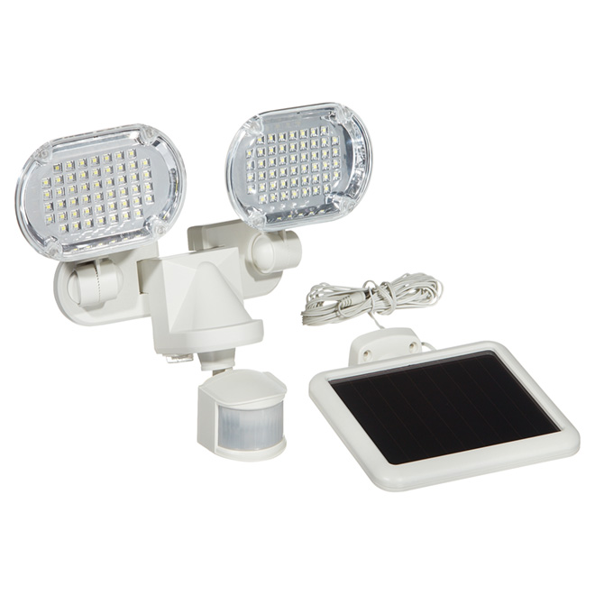 Détecteur de mouvement solaire Sunforce, 2 têtes, blanc