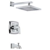 Pomme de douche et robinet de bain,1 jet, chrome