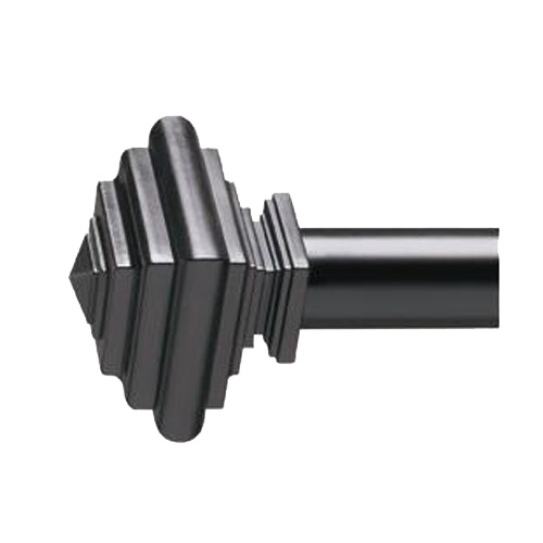 Imperial Black Matte Decorative Curtain Rod