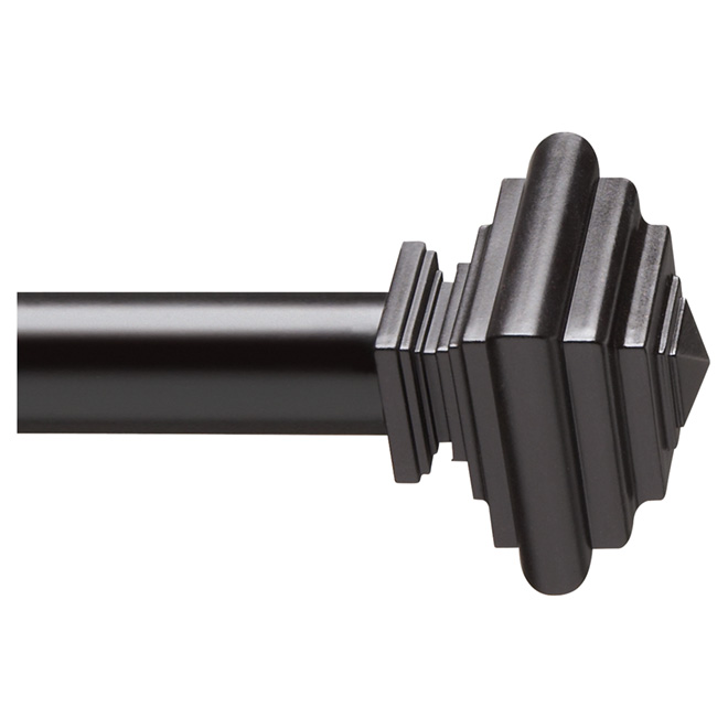 Imperial Black Matte Decorative Curtain Rod