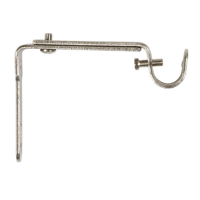 Adjustable Brackets for Curtain Rod - Nickel - Set of 2