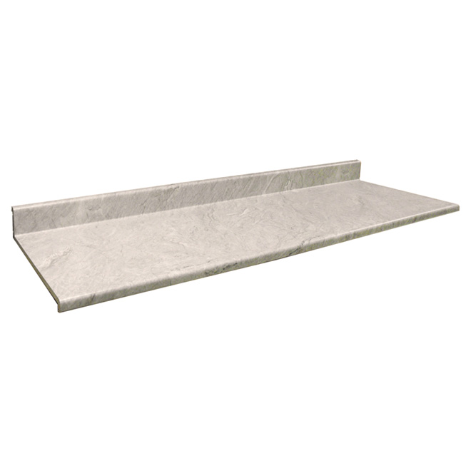 Moulded Counter 2300, Quartzite Argente, 22,5" x 3'