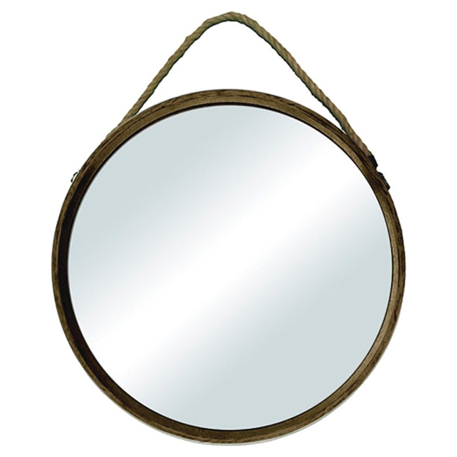 Miroir circulaire avec corde, 18"