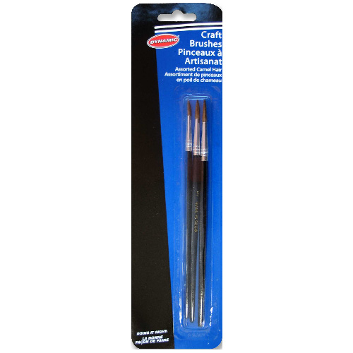 Paintbrush Set - Natural Bristle - 3-Pack