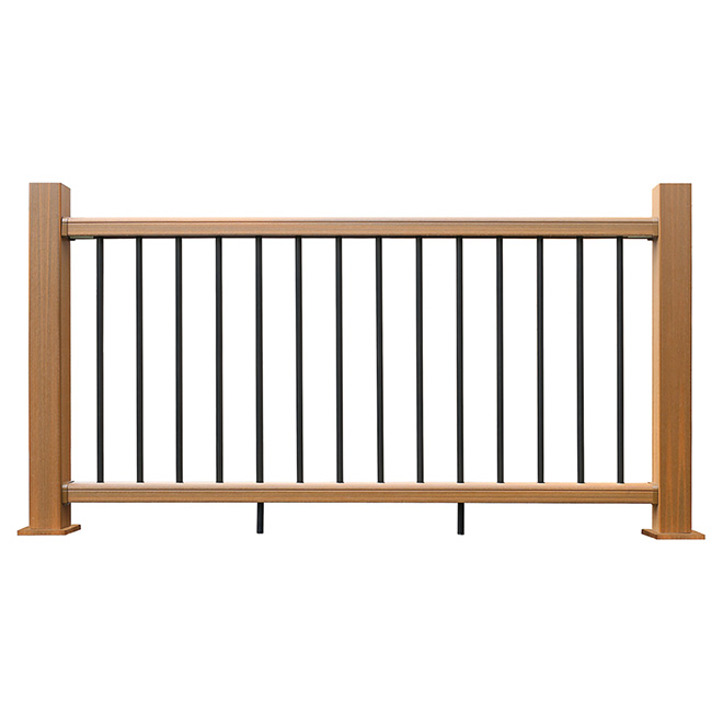 Hybrid Railing Section 36'' x 72'' Composite Teak RONA