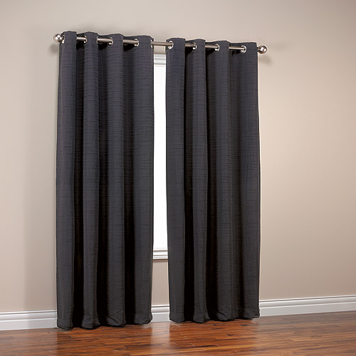 Black Horizontal Slub Grommets Panel