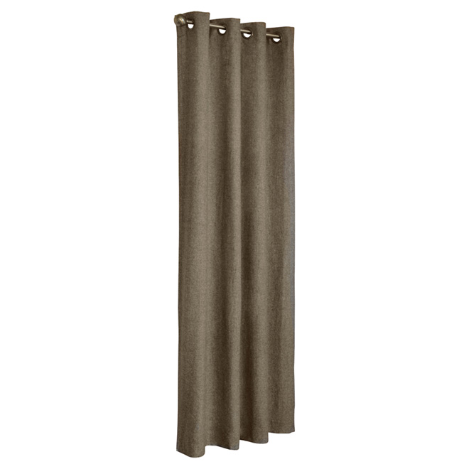 Rideau à anneaux opaque Bergera, taupe