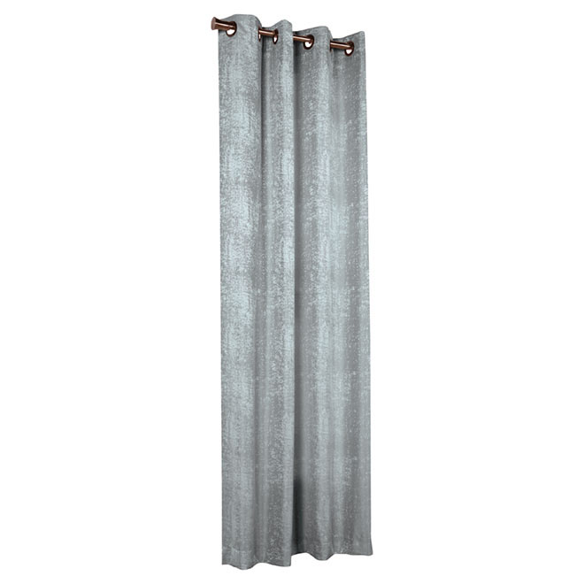 Grommet Curtain - Concrete - Teal