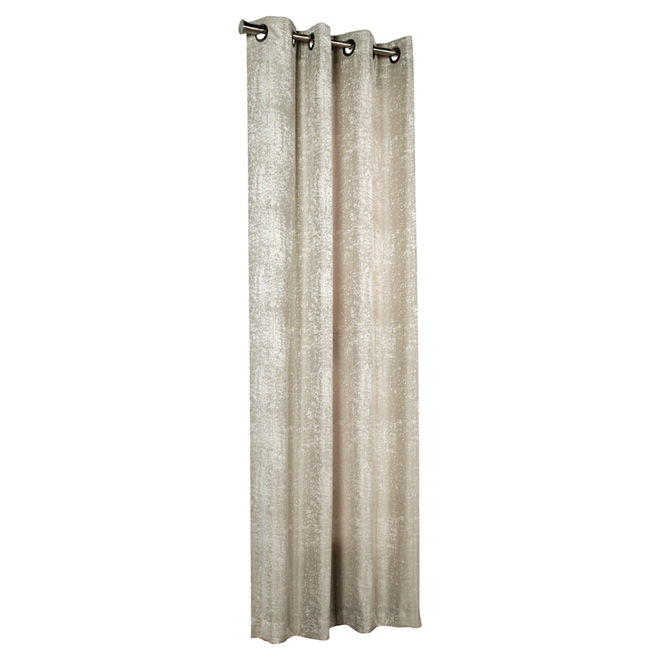 Rideau à anneaux «Concrete», taupe