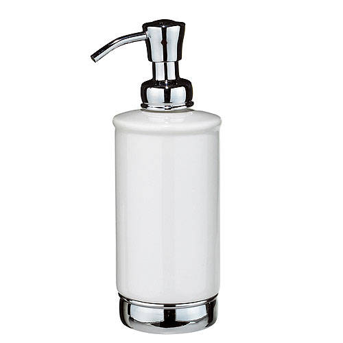 Distributeur de savon en céramique York, blanc/chrome