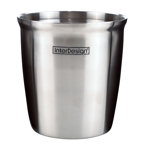 Poubelle de salle de bain Forma, acier brossé