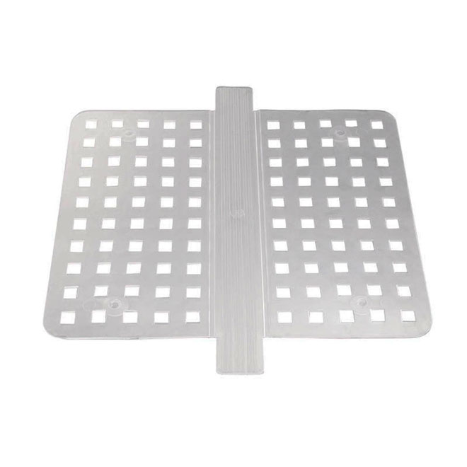 Tapis en plastique transparent pour évier double