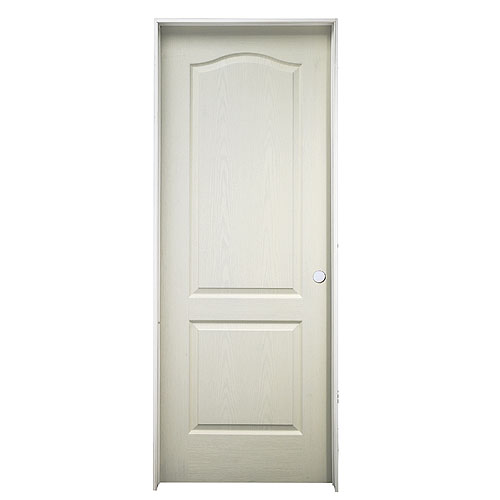 Porte prémontée 2 panneaux 28 x 80 po haut arqué - Droite