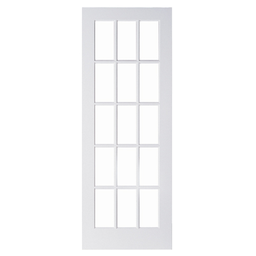 Porte française en MDF à 15 panneaux 28 x 80 po