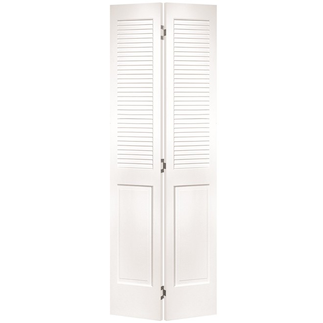 Half louver bifold door
