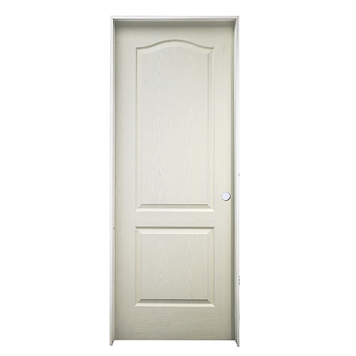 Porte prémontée 2 panneaux haut arqué 24 x 80 po - Gauche