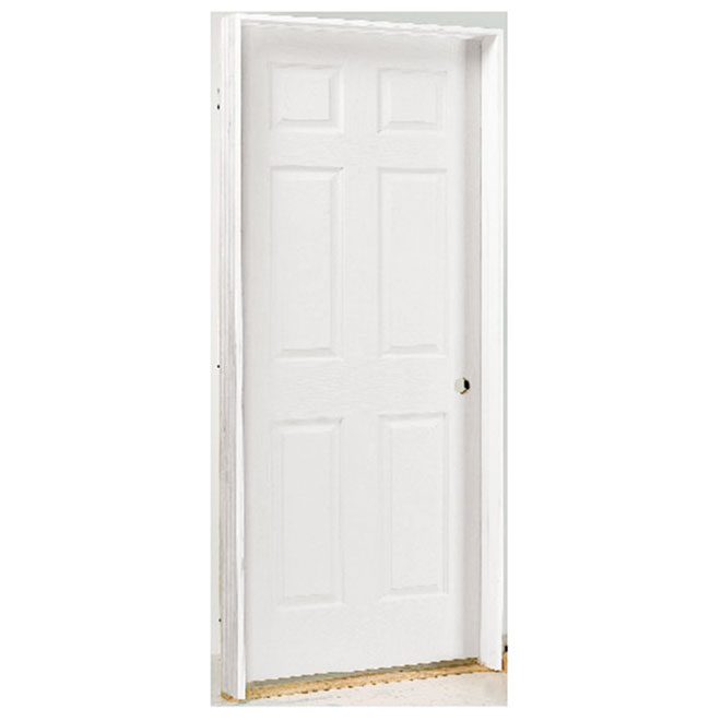 6-Panel Textured Pre-Hung Door 32" x 80" - Left