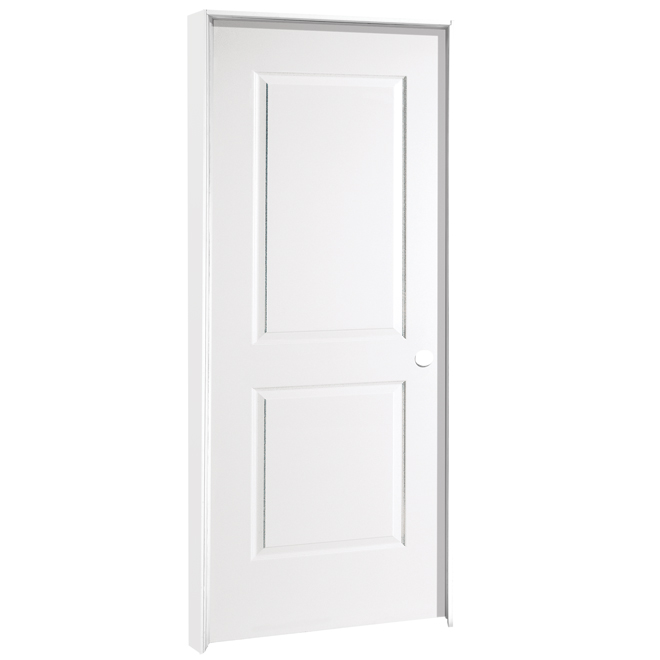 Porte prémontée à 2 panneaux 32 x 80 po - Gauche