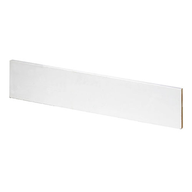 Moulure de pin jointé B4F, 1" x 5" x PL, blanc