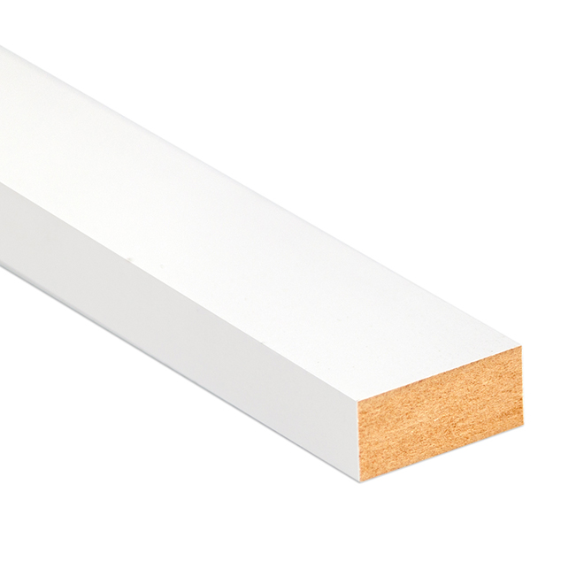 Moulure MDF apprêté B4F, 1" x 2" x 8'