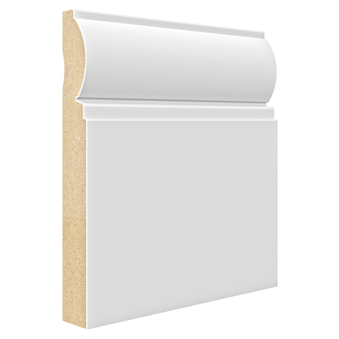 Primed MDF Baseboard 7 1/4"