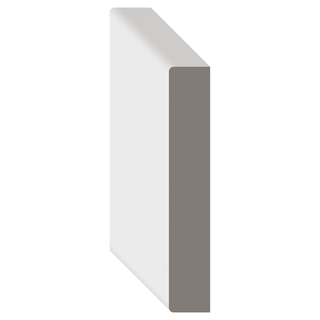 White Paint MDF Board D4S 1 in x 3 in x 8 ft