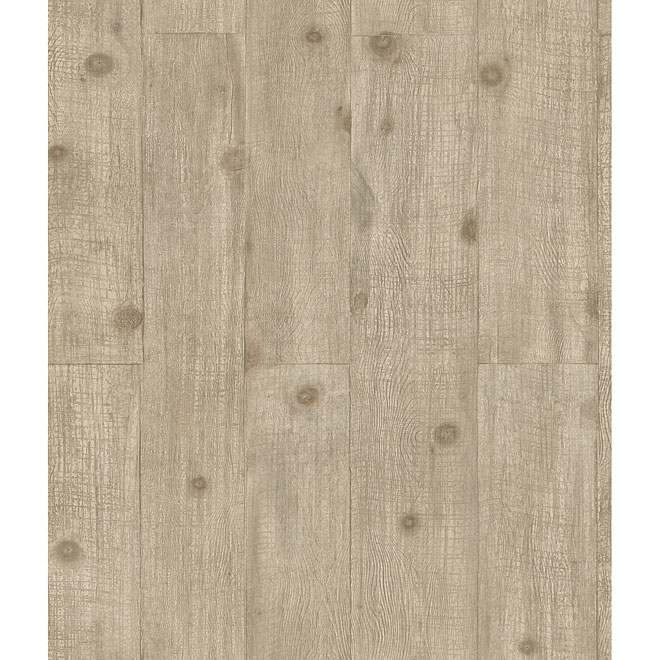 Brown Wood Prepasted Wallpaper