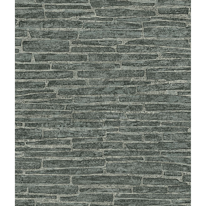 Textured Stonewall Prepasted Wallpaper