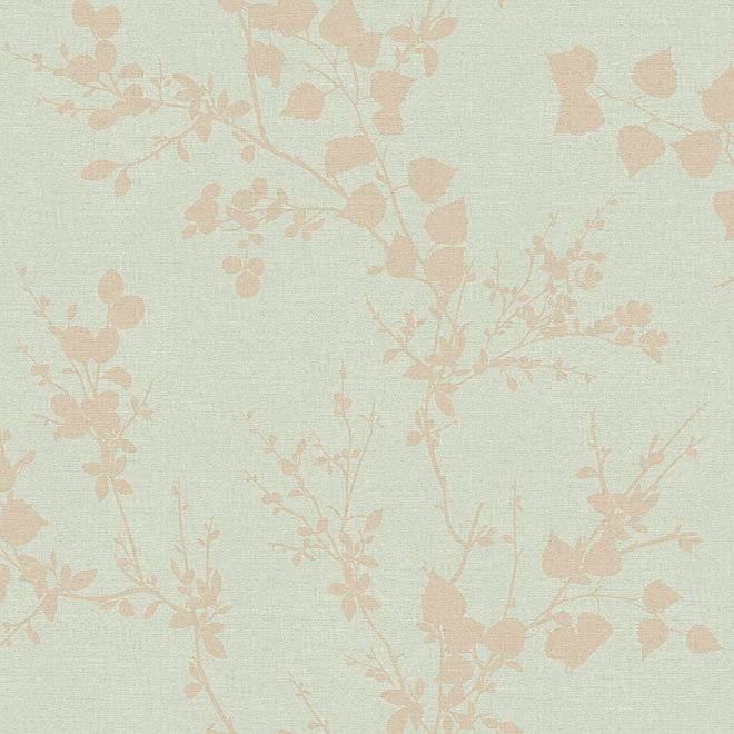 Prepasted Wallpaper "Modern Branch" - Mint Green