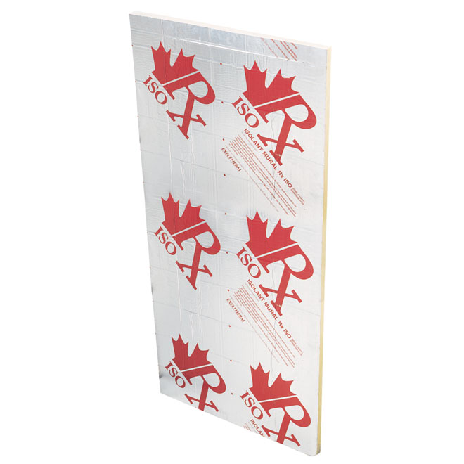 Panneau isolant rigide « Rx ISO », 34 po x 48 po x 108 po
