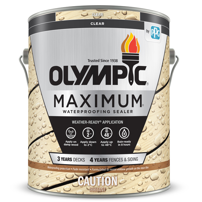 "Maximum" Waterproofing Wood Sealant - Clear - 3.78 L