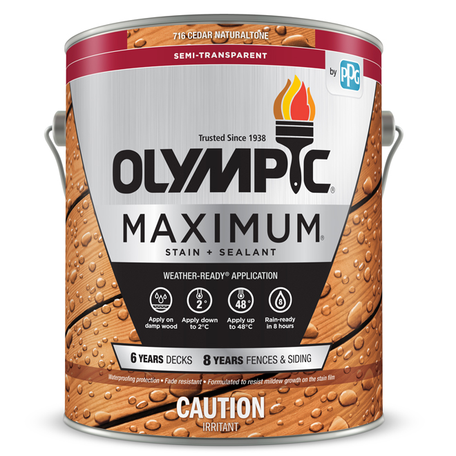 "Maximum" Stain + Sealant - Cedar - 3.78 L