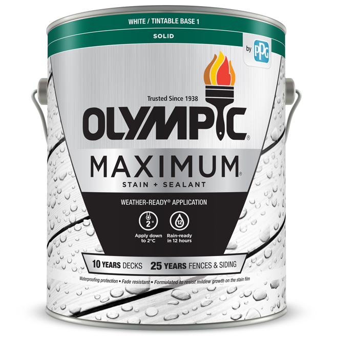 "Maximum" Stain + Sealant - White Base - 3.78 L