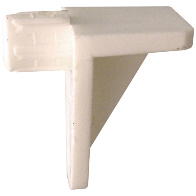 Plastic Shelf Bracket - 1/4" - White - 25-Pack