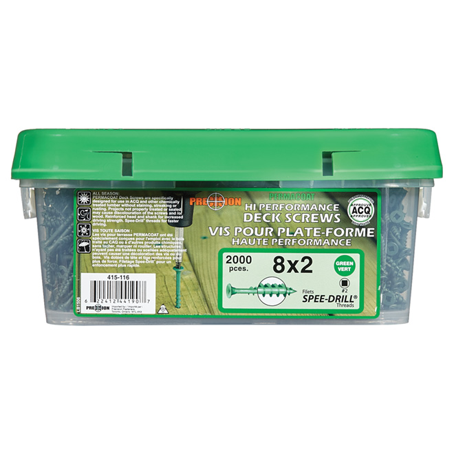Vis pour bois traité 2 po