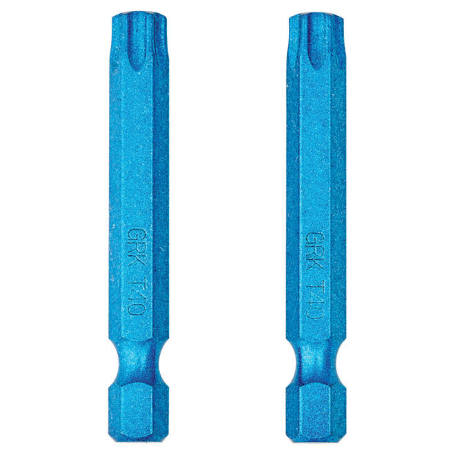 Embout de tournevis étoile, T40, 2 po, paquet de 2