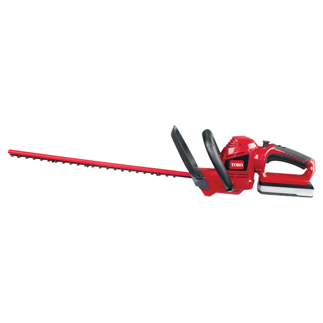 Taille-haie sans-fil 22", 20V, rouge et noir