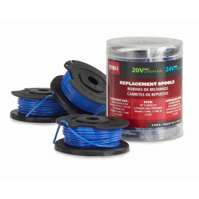 Replacement Line Spools for Trimmer - 3-Pack