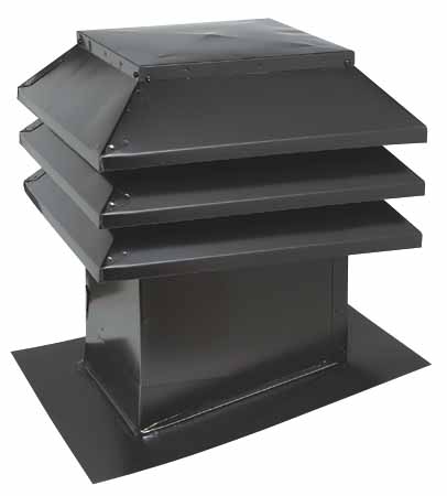 Sloped-Roof Vent 12" x 12" - Black
