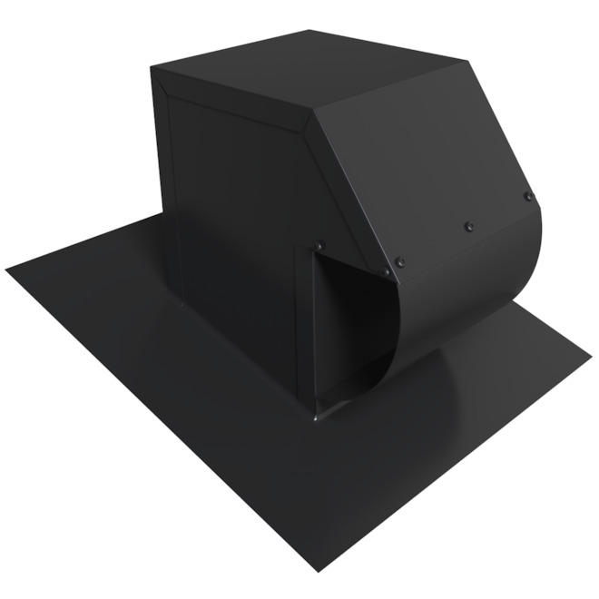 Évent de toit en acier galvanisé 6" noir