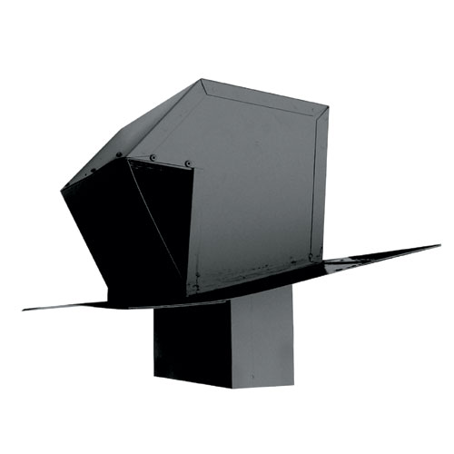 Évent de toit en acier galvanisé 3 1/4" x 10" noir