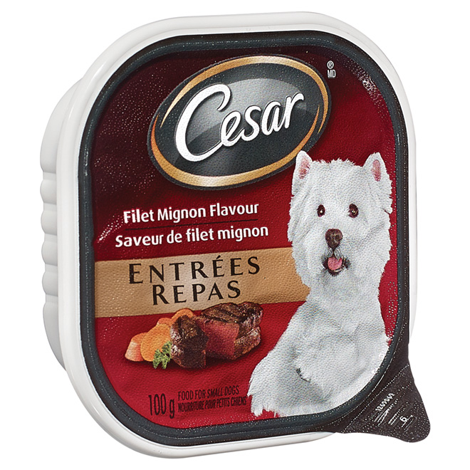 Repas humide à saveur de filet mignon pour petits chiens
