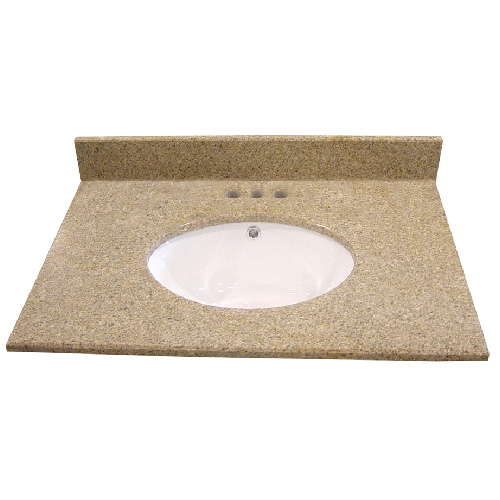 Dessus de meuble-lavabo, 37" x 22", brun