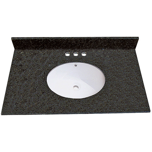 Dessus de meuble-lavabo, 49" x 22", noir