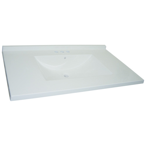 Dessus de meuble-lavabo, 37" x 22", blanc