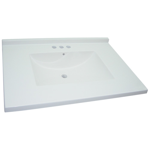 Dessus de meuble-lavabo, 31" x 22", blanc