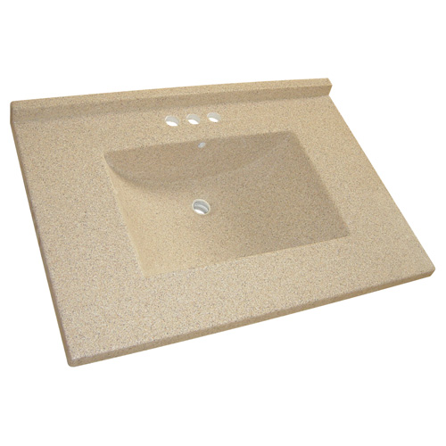 Dessus de meuble-lavabo, 31" x 22", brun granit